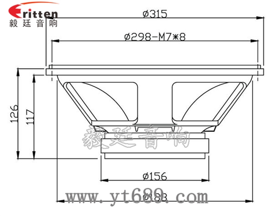 12寸專業舞臺低音喇叭成品圖