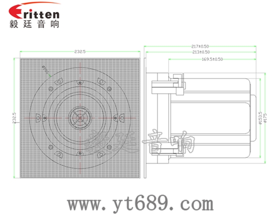 5.25寸圓筒吸頂天花喇叭成品圖帶網罩