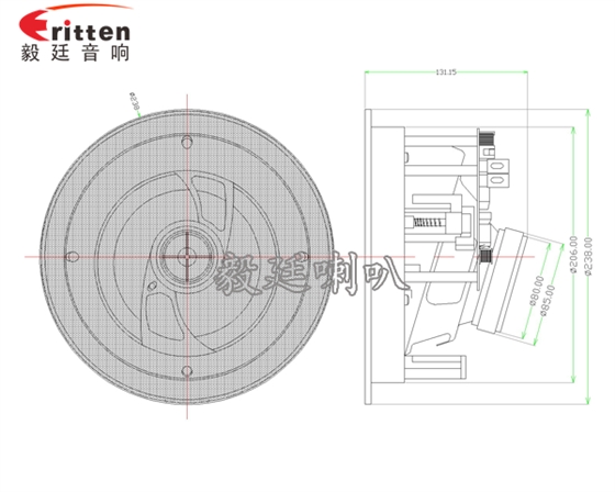 高端6.5寸吸頂式天花喇叭 高端6.5寸吸頂式天花喇叭