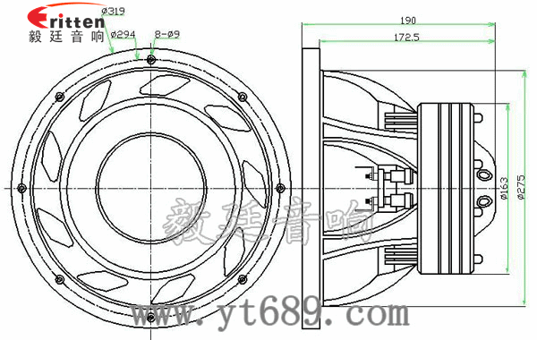 12寸大音箱喇叭成品圖